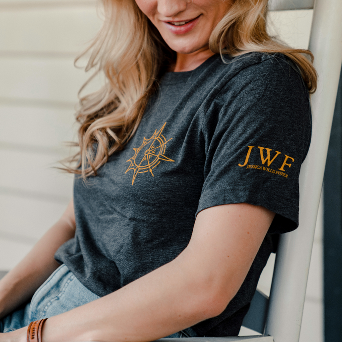 Sun/Compass Logo Tee (Dark Gray Heather)