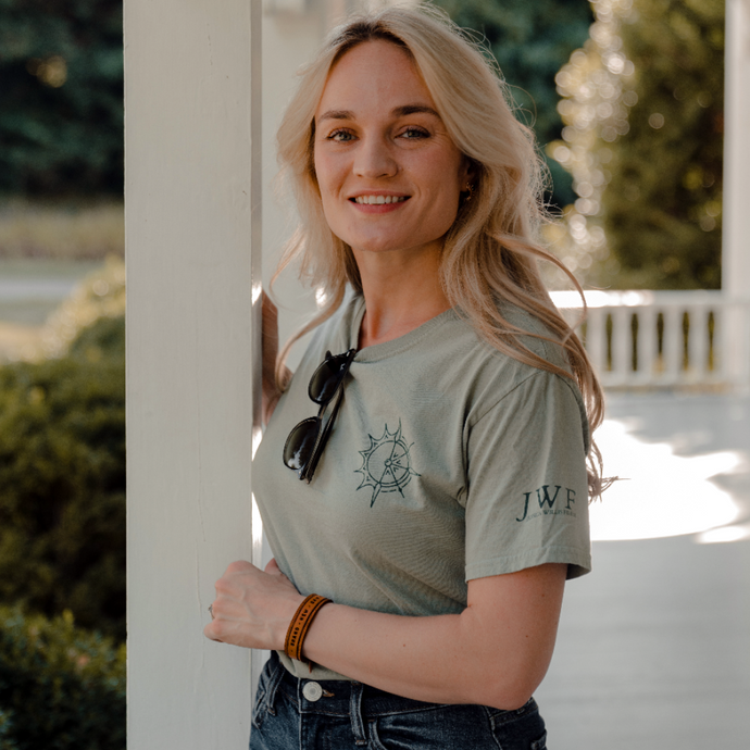 Sun/Compass Logo Tee (Sagestone)