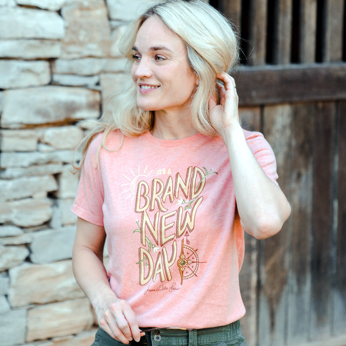 Sunset Lyric Tee (Pink Heather)